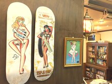 グルーミングサロン バーバーヤマシタ(GROOMING SALON BARBER YAMASHITA)の雰囲気（店内も格好良いtheアメリカンスタイル☆＜理容室＞）