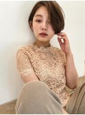 【M.SLASH】大人かわいいニュアンスカラー耳かけショートボブa!