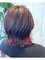 ロッコ 深谷店(ROCCO) #インナーカラー#カラーバター#レッド