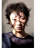 ONTHE ナチュラルエッジ 黒髪クールショート ミニウルフ