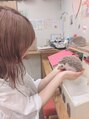 オーブ ヘアー カノン 横浜2号店(AUBE HAIR kanon) 動物が大好きです(*^^*)ハリネズミカフェに行った際の写真です!
