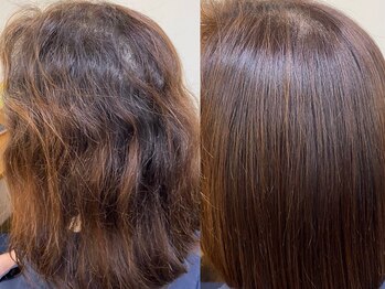 毛髪矯正専門サロン セイドウ(SEIDO)の写真/＜トリートメント毛髪矯正＞矯正と同時に髪の毛を修復◎トリートメントしながら毛髪矯正を行います。