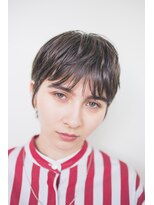 ピズム(PISM)&nbsp;小顔耳かけマッシュクールショート／ダークアッシュ