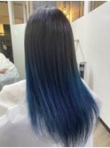 派手髪 ブルーグラデーション☆
