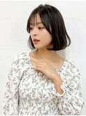大人可愛い前下がりボブ,ショートボブ丸み