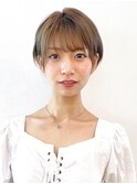 耳掛けショート_オリーブカラーアースカラー_28136