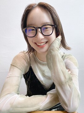 アルバム 銀座(ALBUM GINZA) 外ハネボブ_外ハネボブセクションカラーペールベージュ_38858