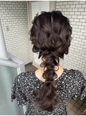 編みおろし 編み下ろしヘア ヘアセット デートヘア 参列ヘア