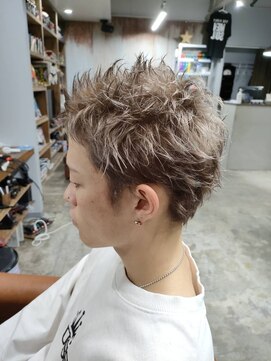 メンソウル(MENSOUL) スパイキーショート　ミルクティーカラー