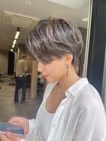 サンド 表参道(sand)&nbsp;ショートボブパーマ20代30代40代イヤリングカラー大人