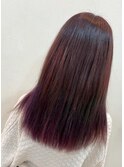 大人可愛いグラデーションカラー 裾カラー ピンクバイオレット
