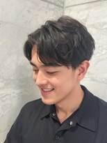 キングオブヘア バイ ノイズ 梅田茶屋町店(KING of hair by NOISM)&nbsp;センターパートパーマメンズウルフカットメンズ髪型ヘアスタイル