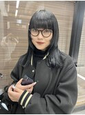 20代30代大人美人小顔ブリーチなし韓国ヘアアッシュブラック