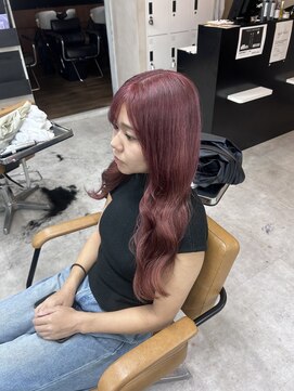 アジールヘア 東上野店(agir hair) 大人可愛いカシスピンクダブルカラー【上野】