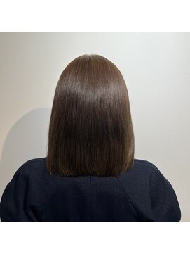 アンクル(ancre) 艶髪ストレート×ボブ×アッシュブラウン×髪質改善【広島】