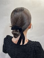 三つ編み カチモリシニヨン 渋谷宮益坂ヘアセット エジリ