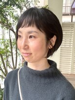 リリー(Lily)&nbsp;30代40代50代オン眉バングの黒髪ショートボブ/LILY野田