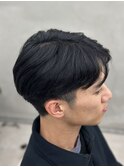 メンズカット刈り上げツーブロックマッシュ七三