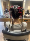卒業式カチモリヘアアレンジ