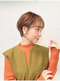 前髪長め大人小顔ショート30代40代50代 藤沢
