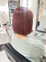 リュンヌ 門前仲町(lune) ロングショートワンカールパーマカーキグレージュ前髪門前仲町