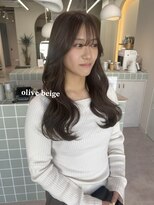 ネウィ 広島(newi)&nbsp;オリーブベージュ/韓国/レイヤーカット/髪質改善/前髪