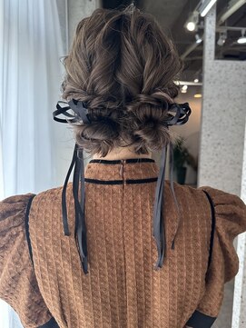 編み込みセット/ヘアセット/ヘアアレンジ/結婚式セット