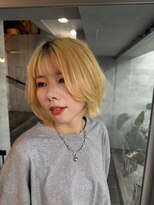 ノス 表参道(NOOS)&nbsp;ボブレイヤー/ボブ/ウルフボブ/顔周り/前髪カット/ブリーチ