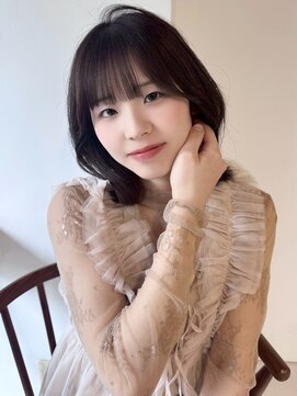 アモレット 天文館店(amoretto) くびれヘア 外ハネボブ 顔周りカット ボブレイヤー 髪質改善