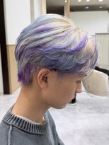 ユニックス ララポート豊洲店(UNIX Salon&Spa)&nbsp;センターパート/ホワイトデザインカラー/豊洲