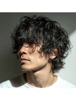 ココ(qoqo) アンニュイパーマ ラフな動き 大人メンズパーマ 暗髪