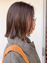クラップス 上永谷(CLAPS)&nbsp;20代30代切りっぱなしボブタッセルボブ顔周りレイヤーオリーブ