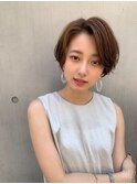 ワンレン×くびれショート×似合わせカット×横浜駅