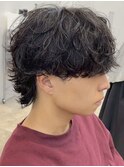 天神波巻きスパイラルパーマサーフカールシャドウパーマメンズ