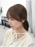 韓国ヘア/レイヤーカット_ハッシュカット_顔まわり_透明感カラー
