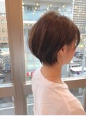 【石田勇士郎】黒髪毛先パーマ横顔美人ショート