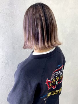 アイティー バイ アルバム 中野店(IT by ALBUM) パープルベージュボブ_スリークボブ厚めバング_ba285043