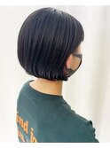 #小顔#オリーブカラー#ミニボブ