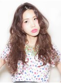 【MODEK's 相模大野】モーブアッシュ×くせ毛風カールロング