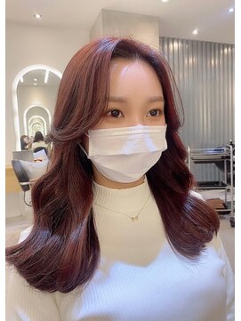 ジーナ セントラル銀座(Zina) センターパート*ビタミンカラー*髪質改善【Zina CENTRAL】