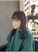 前髪カット × ゆる巻き