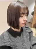 イメチェン、ハッシュカット、似合わせカット、レッドブラウン