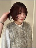 顔まわりレイヤーカットミニボブ