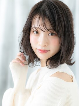 ドクターズ サロン ラブ(Dr's Salon LAB) 大人可愛いアッシュブラック外ハネボブウルフm古河20代30代40代