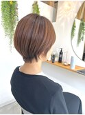 自然な縮毛矯正でショートボブ♪