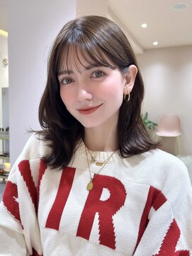 サンド ミュウ 横浜店(sand mieu) ボブディオリーブベージュ髪質改善縮毛矯正フェイスレイヤー