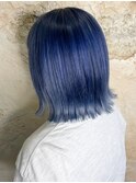 【Flor_上大岡】*切りっぱなしボブ＋ネイビーブルー*