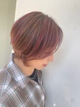 ヘアーメイクパウダー 天王寺寺田町店(Hair make powder) ショートカット×ひし形ショートボブ×ハイライト30代40代50代