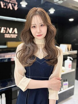 ジーナ 名駅(XENA.) 【haru】ベージュカラー/ブラウン/ミルクティー/顔まわりカット