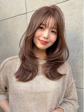 ロンド アンブル 四条烏丸(Lond ambre) 中川智帆/くびれヘア/アプリコットオレンジ/ハイライトカラー